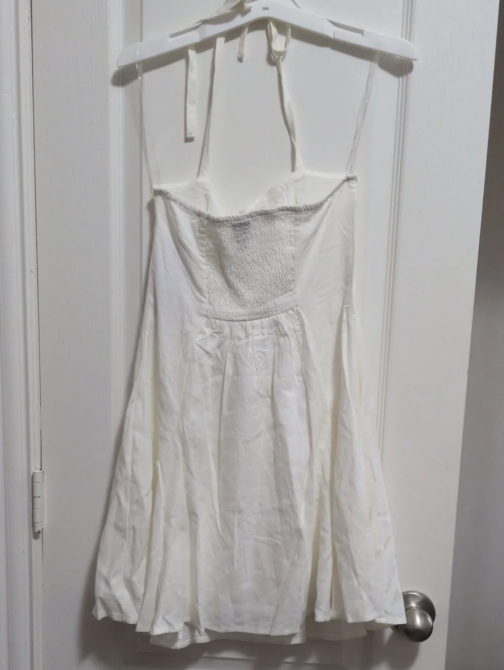 Girl Button Down Cream Colored Dress